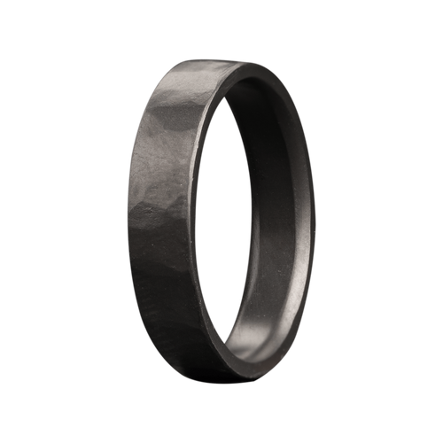 (6mm) Zirconium Flat Hand Forged Finish - 6Z001-Heavy Stone-Renee Taylor Gallery