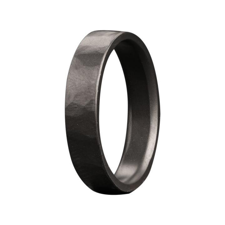 (6mm) Zirconium Flat Hand Forged Finish - 6Z001-Heavy Stone-Renee Taylor Gallery