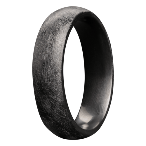 (6mm) Zirconium Dome with Distressed Satin Finish - 6Z711-Heavy Stone-Renee Taylor Gallery