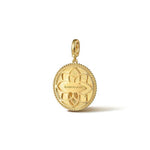 14K Yellow Gold Diamond Bujukan Capricorn Medallion Pendant - PT7576Y45JJ-Gabriel & Co.-Renee Taylor Gallery