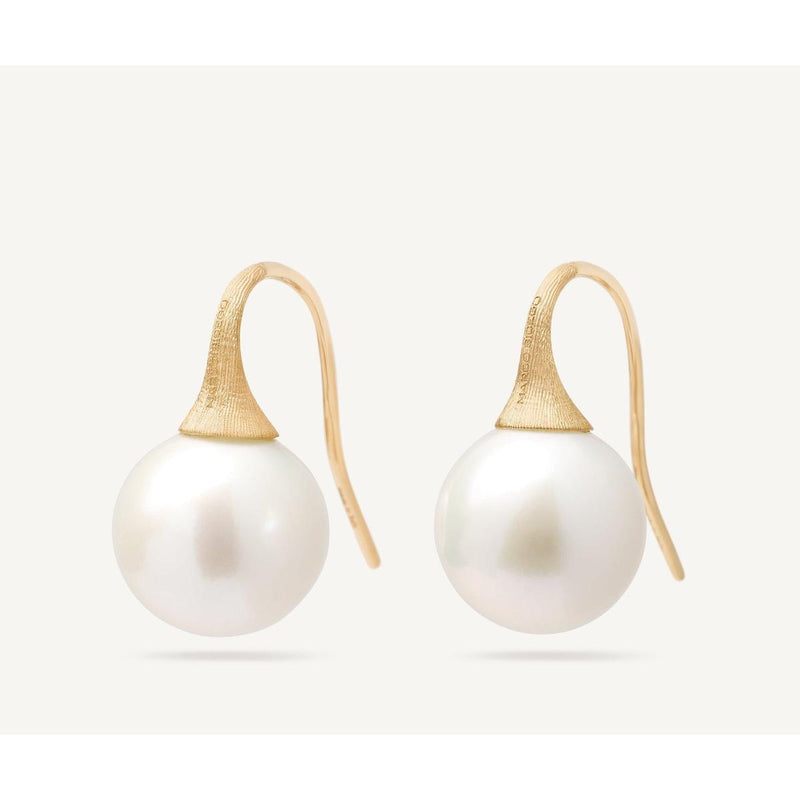 18K Yellow Gold Freshwater Pearl Drop Earrings - OB1653-A PL01 Y 02-Marco Bicego-Renee Taylor Gallery