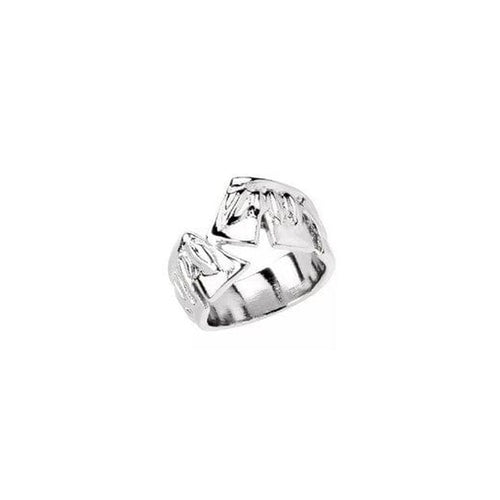 Feather in the Breeze Sterling Silver Plated Ring - ANI0620MTL00015-UNO de 50-Renee Taylor Gallery