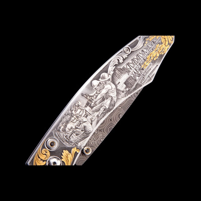 Spearpoint Black and Gold II Limited Edition Knife - B12 BLACK GOLD II-William Henry-Renee Taylor Gallery
