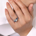 14K White Gold Bypass Round Sapphire and Diamond Engagement Ring Mount - ER15328R4W44SA-Gabriel & Co.-Renee Taylor Gallery