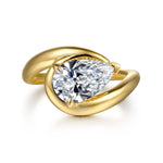14K Yellow Gold Pear Shape Halo Diamond Engagement Ring Mount - ER16640P8Y44JJ-Gabriel & Co.-Renee Taylor Gallery