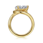 14K Yellow Gold Pear Shape Halo Diamond Engagement Ring Mount - ER16640P8Y44JJ-Gabriel & Co.-Renee Taylor Gallery