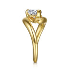 14K Yellow Gold Pear Shape Halo Diamond Engagement Ring Mount - ER16640P8Y44JJ-Gabriel & Co.-Renee Taylor Gallery