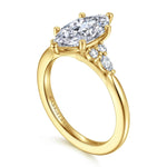 14K Yellow Gold 6 Prong Marquise Shape Diamond Engagement Ring Mount - ER16855M8Y44JJ-Gabriel & Co.-Renee Taylor Gallery