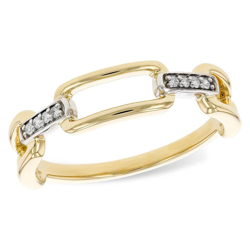 Two-Tone Gold Pavé Chain Link Ring - D5972-Allison Kaufman Company-Renee Taylor Gallery