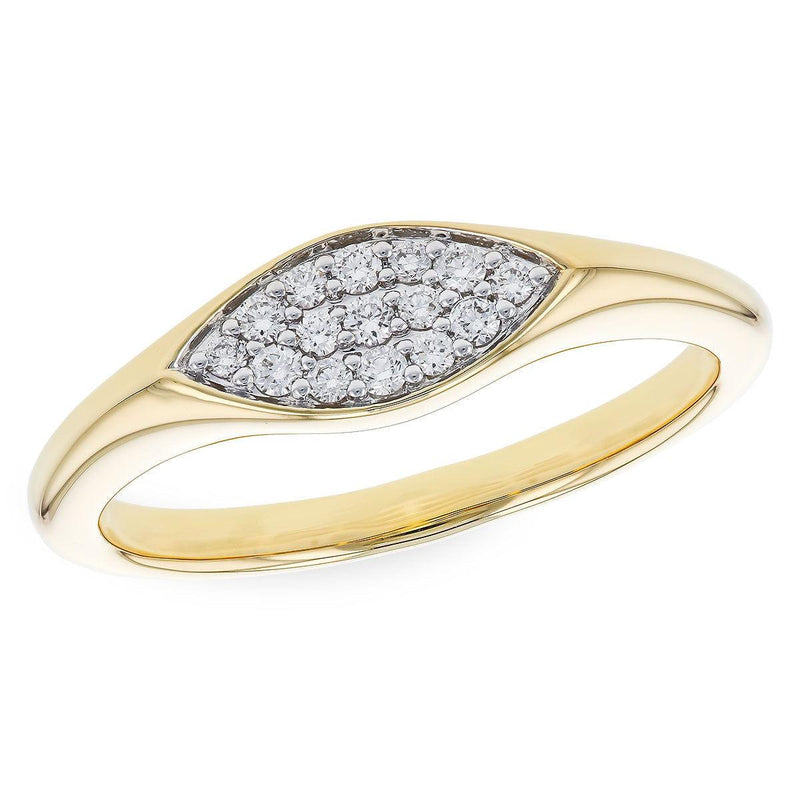 14K Yellow Gold Marquise Diamond Cluster Ring - D5913-Allison Kaufman Company-Renee Taylor Gallery
