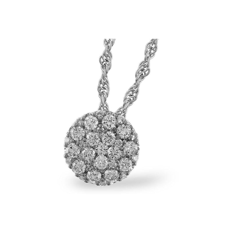 14K White Gold & Diamond Necklace - NR65-25-Allison Kaufman Company-Renee Taylor Gallery
