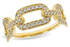 14K Yellow Gold Diamond Link Statement Ring - D6021-Allison Kaufman Company-Renee Taylor Gallery