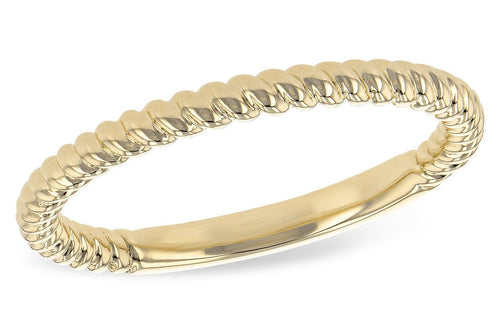 14K Yellow Gold Twisted Rope Wedding Band - W2318-Allison Kaufman Company-Renee Taylor Gallery
