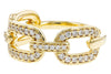 14K Yellow Gold Diamond Link Statement Ring - D6021-Allison Kaufman Company-Renee Taylor Gallery