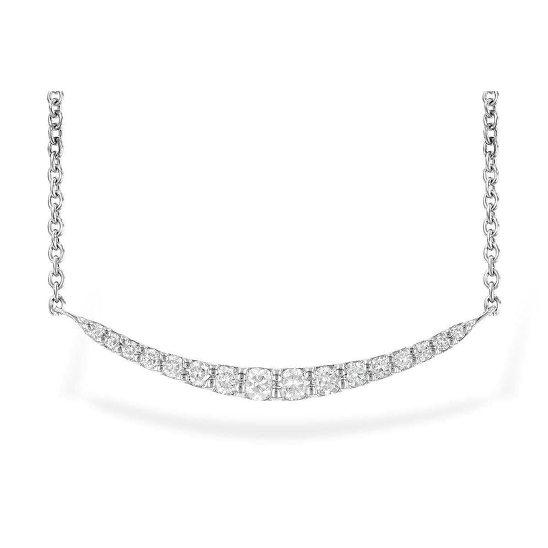 Diamond Pavé Curved Bar Necklace - N8127-Allison Kaufman Company-Renee Taylor Gallery
