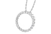 14K White Gold Diamond Circle Pendant Necklace - N8280-Allison Kaufman Company-Renee Taylor Gallery