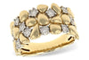14K Yellow Gold Sculpted Petal Diamond Wedding Band - W2608-Allison Kaufman Company-Renee Taylor Gallery