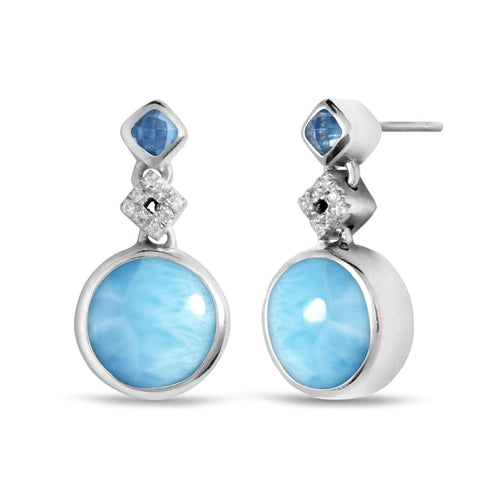 Alexandria Earrings - Ealex01-00-Marahlago Larimar-Renee Taylor Gallery