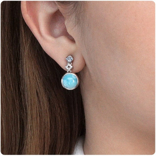 Alexandria Earrings - Ealex01-00-Marahlago Larimar-Renee Taylor Gallery