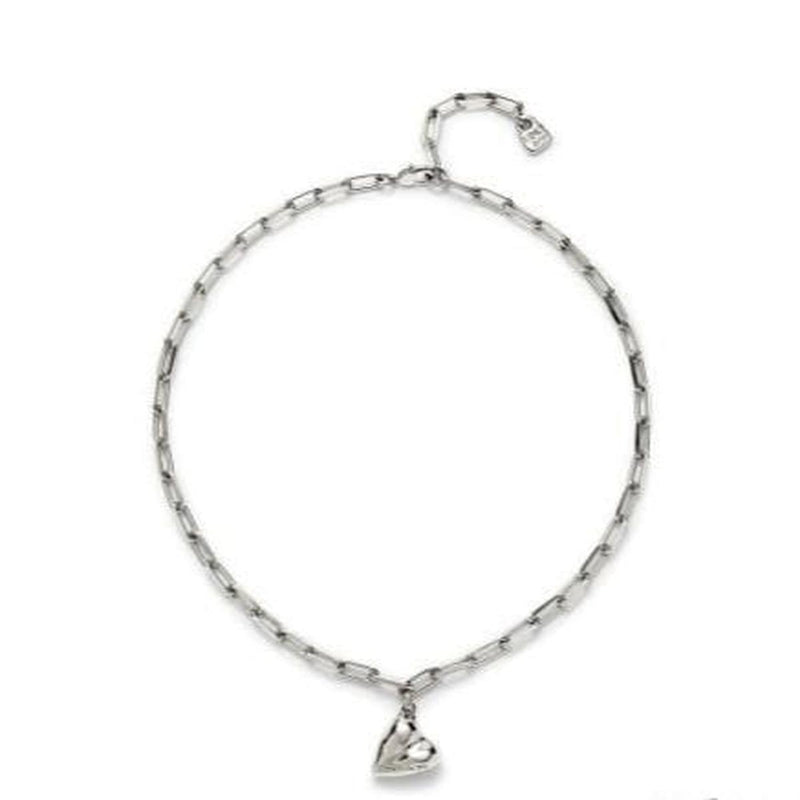 Ser Unico Sterling Silver Plated Necklace - Silver-UNO de 50-Renee Taylor Gallery