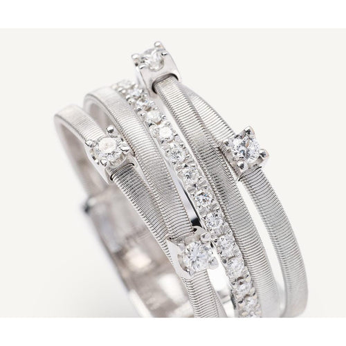 18K Goa 5 Row Diamond Ring - AG270 B2 W 01-Marco Bicego-Renee Taylor Gallery
