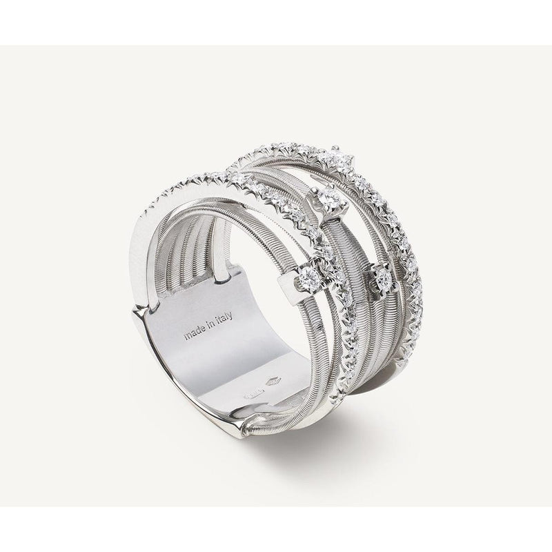 18K Goa 7 Row Diamond Ring - AG277 B2 W 01-Marco Bicego-Renee Taylor Gallery
