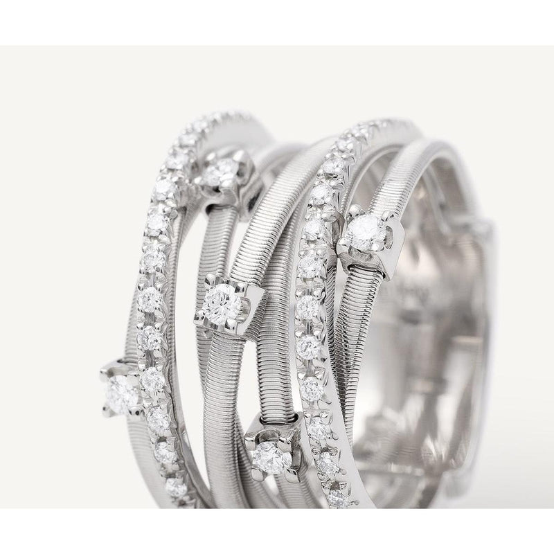 18K Goa 7 Row Diamond Ring - AG277 B2 W 01-Marco Bicego-Renee Taylor Gallery