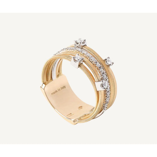 18K Goa 5 Row Diamond Ring - AG270 B2 YW M5-Marco Bicego-Renee Taylor Gallery