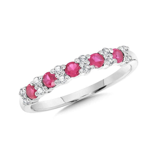 14K White Gold Diamond Ruby Ring - CGR246W-DRUB-SDC Creations-Renee Taylor Gallery