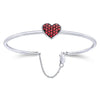 925 Sterling Silver Ruby Bangle - BG3431SVJRA-Gabriel & Co.-Renee Taylor Gallery