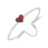 925 Sterling Silver Ruby Bangle - BG3431SVJRA-Gabriel & Co.-Renee Taylor Gallery