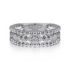 925 Sterling Silver White Sapphire Bujukan Easy Stackable Ladies Ring - LR51779SVJWS-Gabriel & Co.-Renee Taylor Gallery