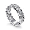 925 Sterling Silver White Sapphire Bujukan Easy Stackable Ladies Ring - LR51779SVJWS-Gabriel & Co.-Renee Taylor Gallery