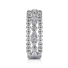 925 Sterling Silver White Sapphire Bujukan Easy Stackable Ladies Ring - LR51779SVJWS-Gabriel & Co.-Renee Taylor Gallery