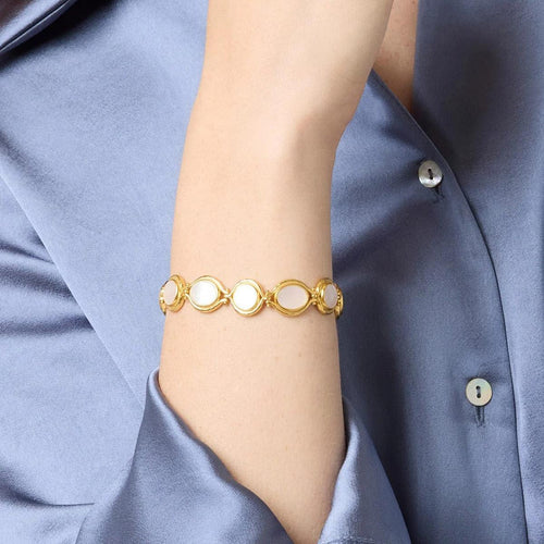 Saratoga Tennis Bracelet Mother of Pearl - BL241GMPL00-Julie Vos-Renee Taylor Gallery