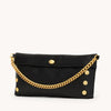 INVITATION CLUTCH - Black/Brushed Gold