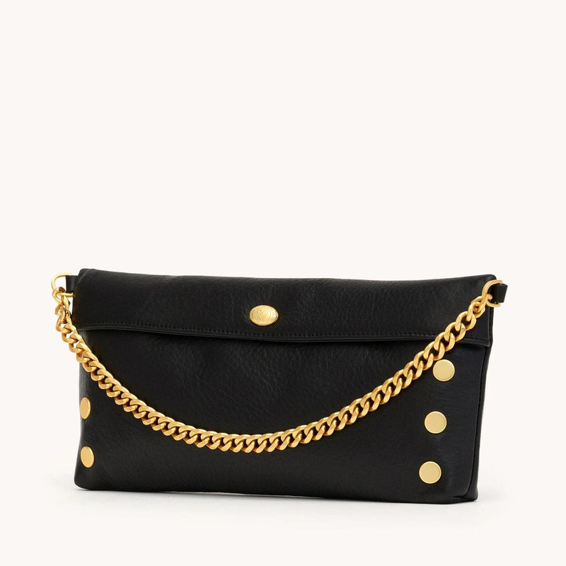 INVITATION CLUTCH - Black/Brushed Gold