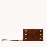 BRYANT WALLET - Chocolate Diamond Suede/Antique Gold-Hammitt-Renee Taylor Gallery