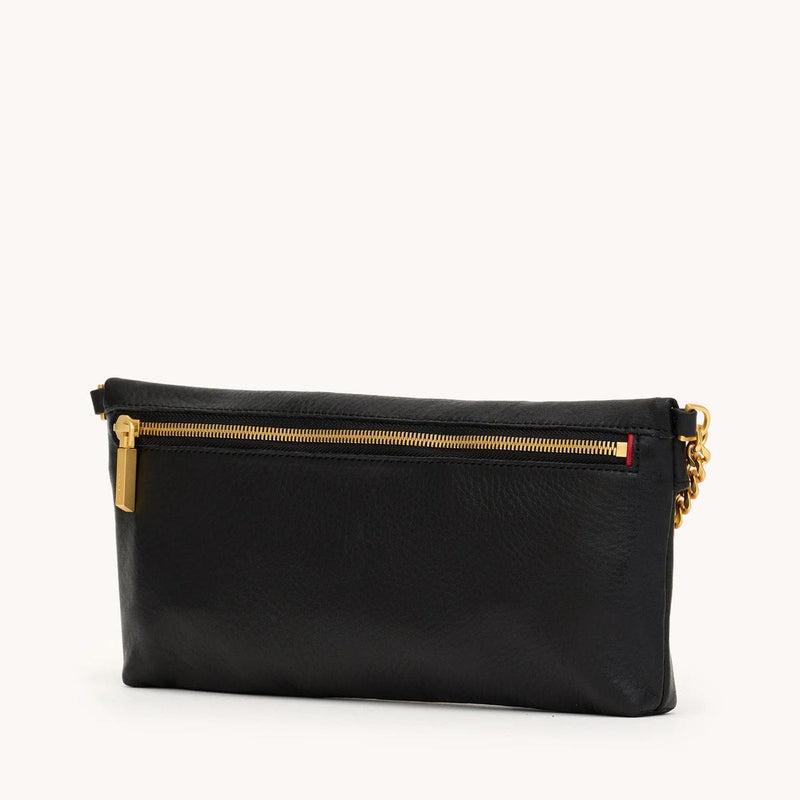 INVITATION CLUTCH - Black/Brushed Gold