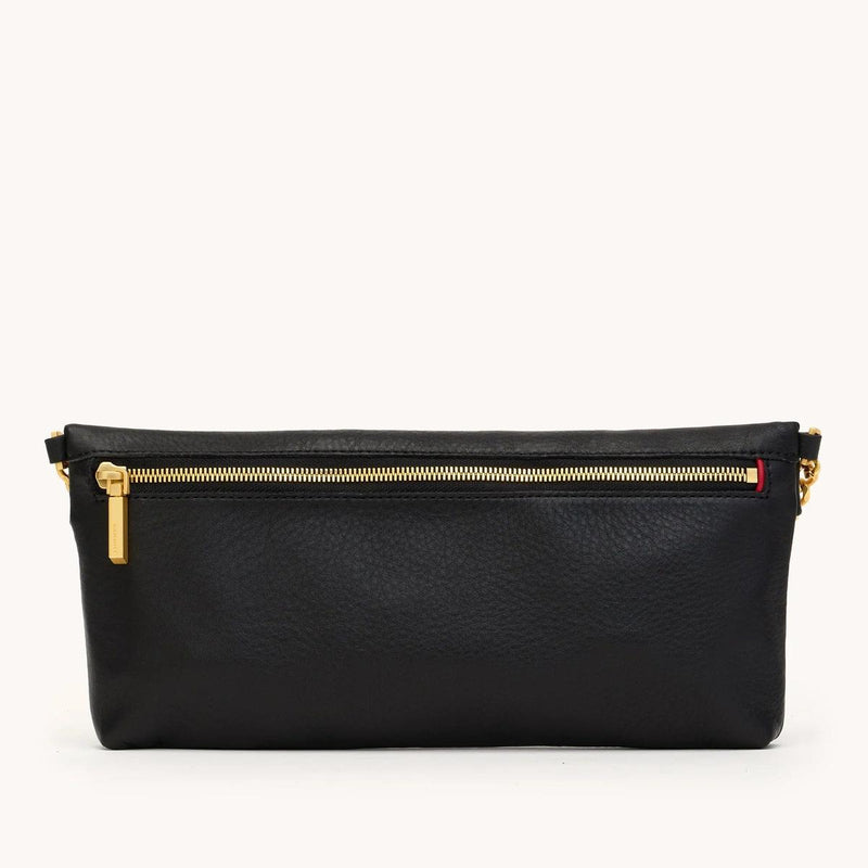 INVITATION CLUTCH - Black/Brushed Gold