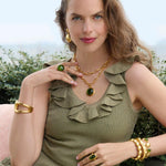 Solara Statement Necklace-Iridescent Tanzanite Blue - N586GITB00-Julie Vos-Renee Taylor Gallery