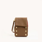 VIP MOBILE - Mahogany Pebble/Brushed Gold Red Zip-Hammitt-Renee Taylor Gallery