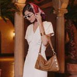 KYLE MED - Mahogany Pebble/Brushed Gold Red Zip-Hammitt-Renee Taylor Gallery