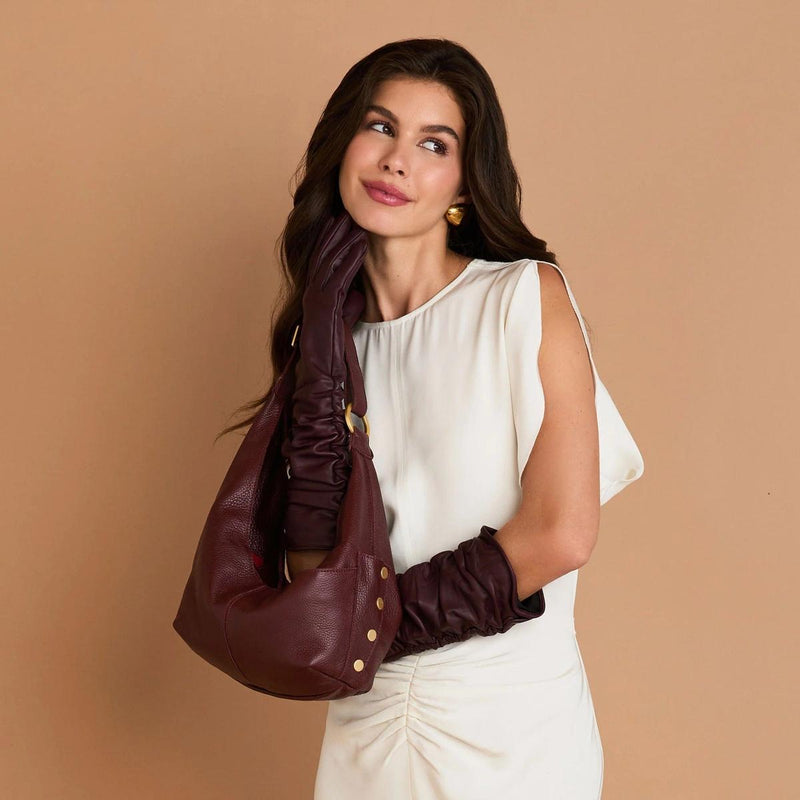 TOM ZIP MED - Cherrywood Pebble/Brushed Gold-Hammitt-Renee Taylor Gallery
