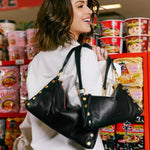 KYLE MED - Black/Brushed Gold Red Zip-Hammitt-Renee Taylor Gallery