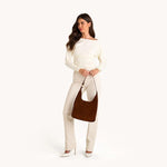 TIM MED - Chocolate Diamond Suede/Antique Gold-Hammitt-Renee Taylor Gallery
