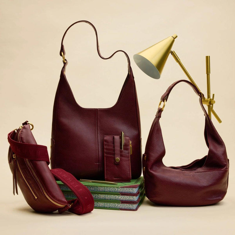 CHARLES CROSSBODY MED - Cherrywood Pebble/Brushed Gold-Hammitt-Renee Taylor Gallery