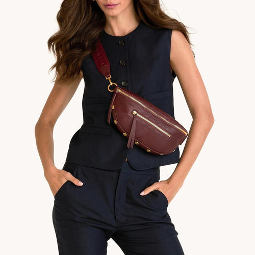 CHARLES CROSSBODY MED - Cherrywood Pebble/Brushed Gold-Hammitt-Renee Taylor Gallery