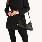 KYLE MED - Black/Brushed Gold Red Zip-Hammitt-Renee Taylor Gallery