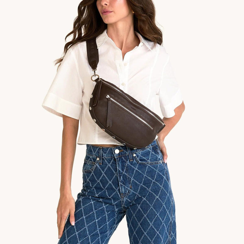 CHARLES CROSSBODY LRG - Espresso Pebble/Silver-Hammitt-Renee Taylor Gallery